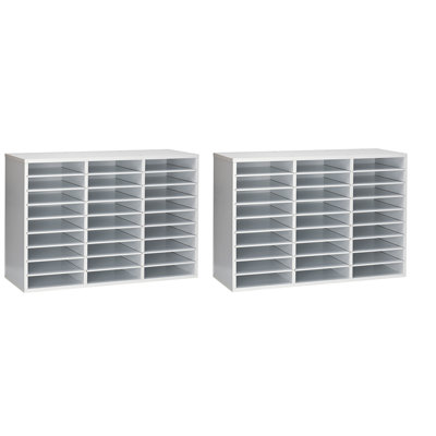 Manufactured Wood Compartment Mailroom Organizer