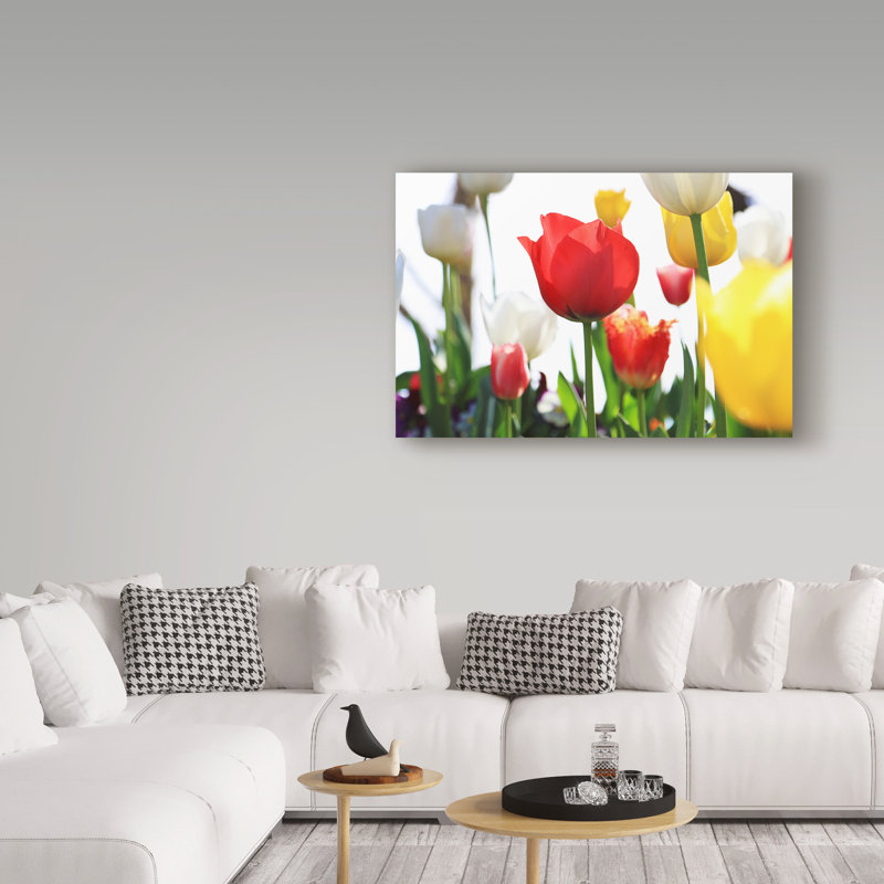 «Red White and Yellow», impression sur toile tendue, H 12 po x l 19 po x P 2 po