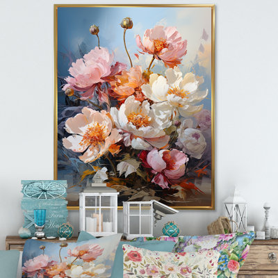 Charme de pivoines roses et blanches II