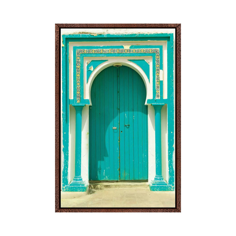 Tunisia Door by Danita Delimont - Print on Canvas, 101.6 cm H x 66.04 cm W, Classic Brown Wood Framed