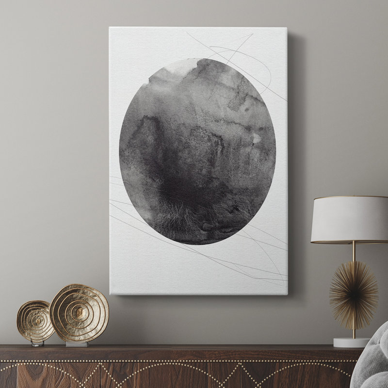Graphite Moon I - galerie sur mesure, H 18 po x l 12 po