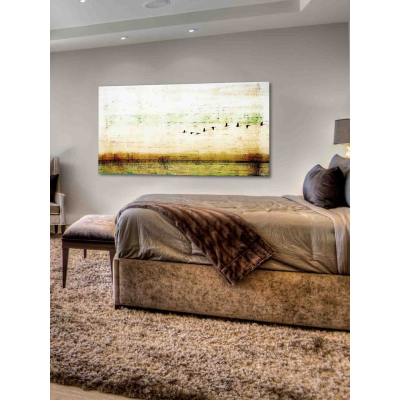 "Birds Flying" par Parvez Taj, reproduction d'art sur toile tendue, H 12 po x l 24 po