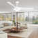 56 In.Intergrated Led Ceiling Fan With White Abs Blade