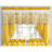 Luxury Semi-Sheer 3-Piece Linen Curtain Set With Delicate Sequin Embroidery – Elegant Valance & Tiers For Kitchen, Living Room, Or Bathroom – Romantic & Stylish Window Dressing Loved By Families， Yellow-1172604397