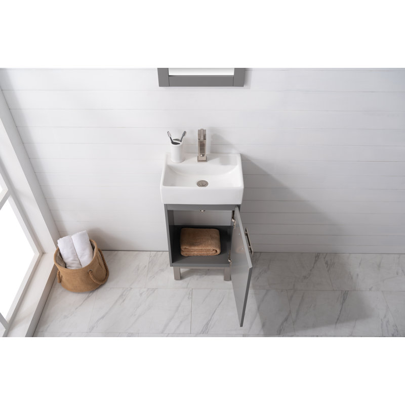 Ensemble de meuble-lavabo simple 16,5 po Jarrettsville, gris
