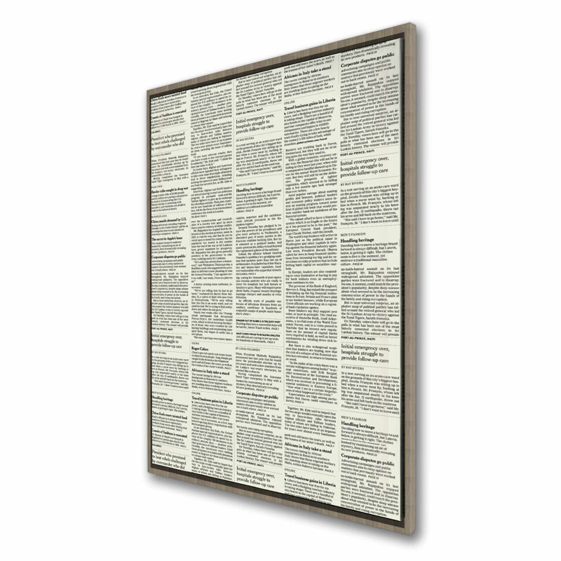 Toile de journal et typo de journal rétro | Décoration de bureau