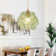 Flower Petals Tiffany-Style Ceiling Pendant Light With 8-Inch Shade**