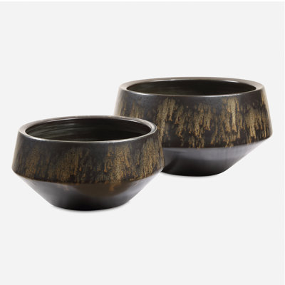 Uttermost Bronze Duo Vases Set