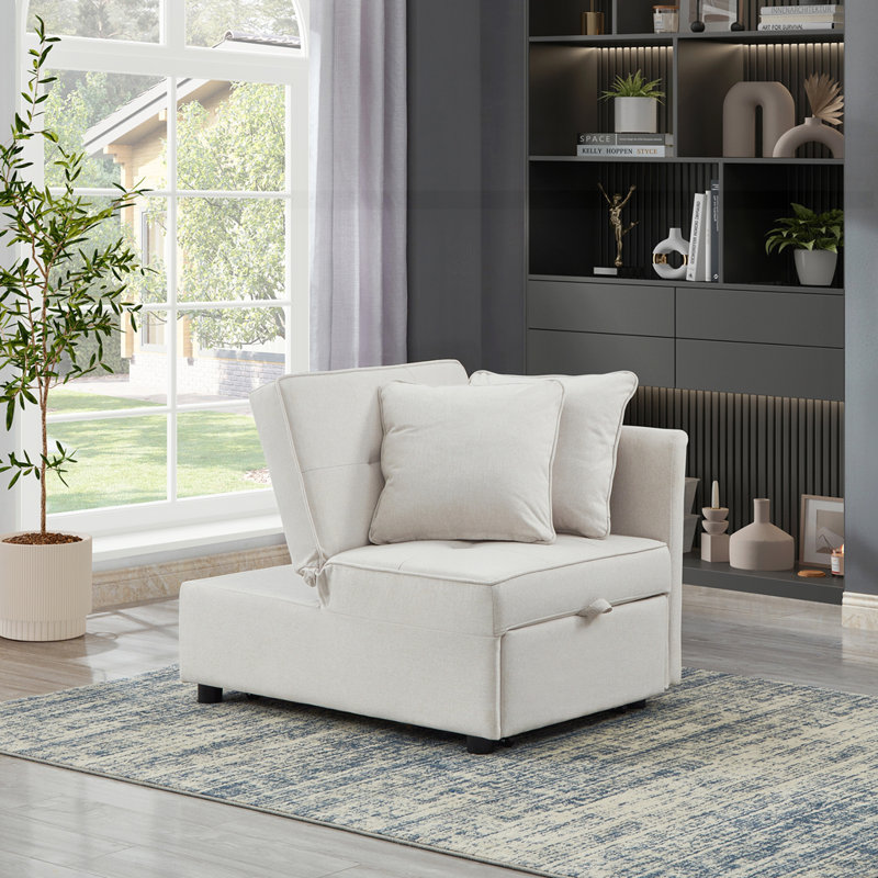 Fauteuil convertible 4 en 1, Beige