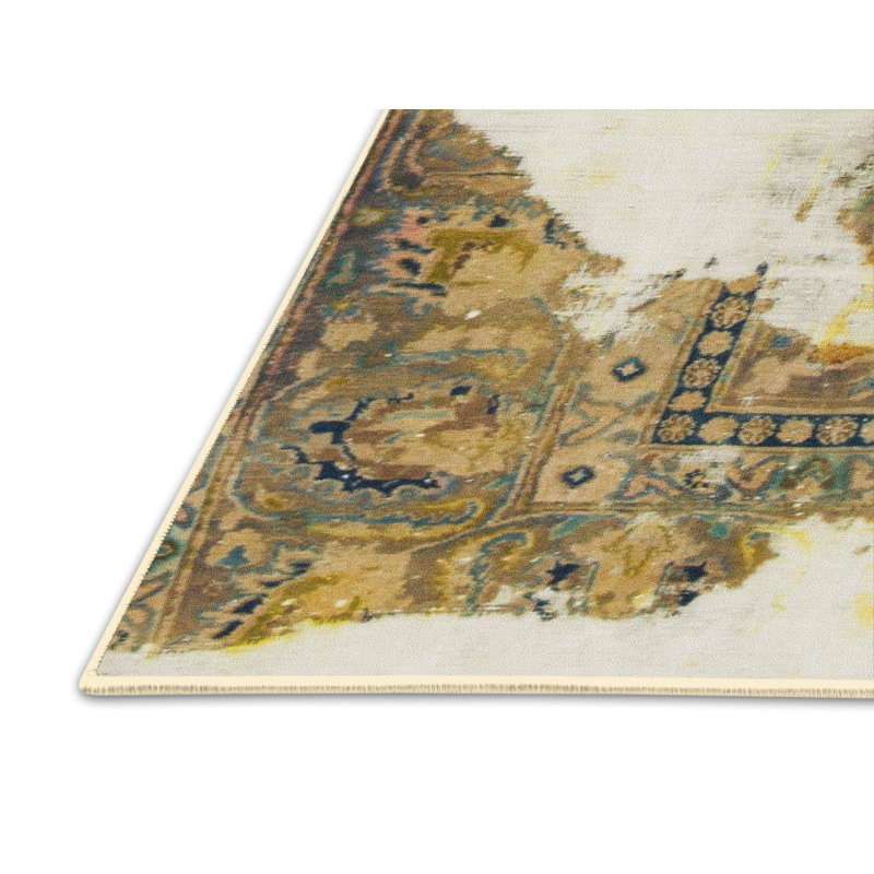 Abstract Indoor Rug, Rectangle 2' x 4'