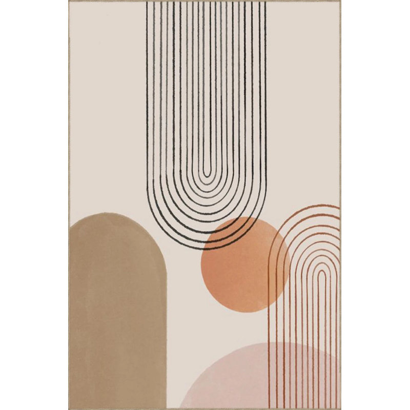 Tapis intérieur / extérieur beige Hira, Rectangle 3' x 5'