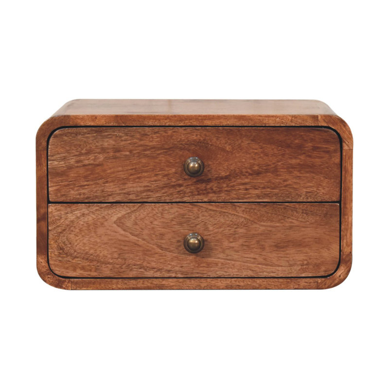 Caramel 2 Drawer Floating Gabrieli, Brown
