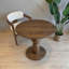 Table de salle à manger ronde en bois de noyer massif Dorel-1962902227