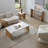 Modern Coffee Table, Organic Shape Accent Table