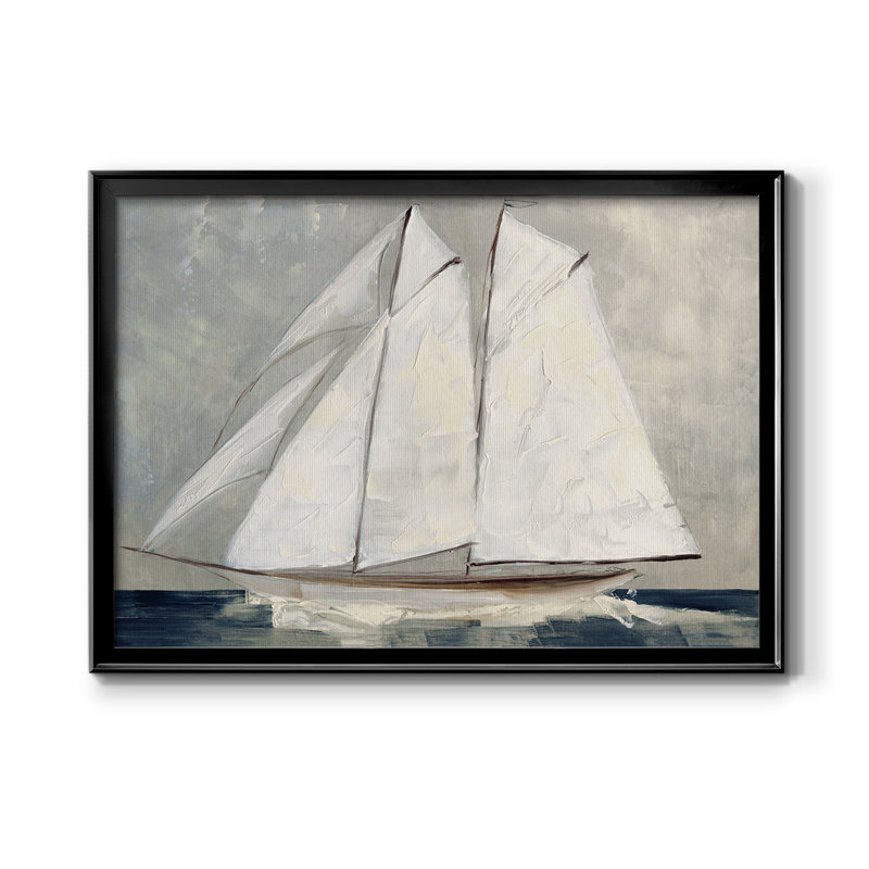 " Setting Sail ", Black, 26.5" H x 36.5" W x 1" D