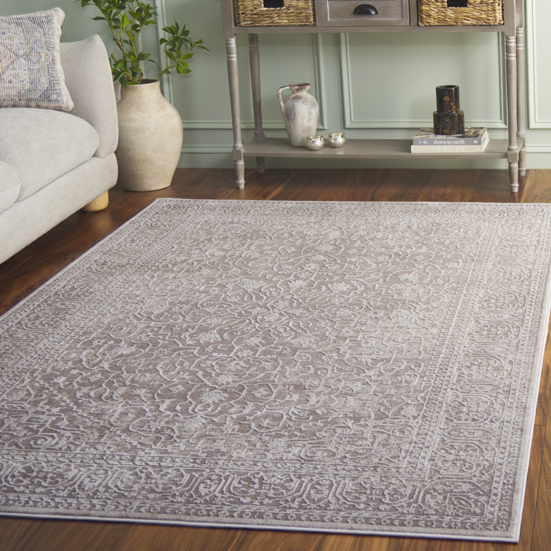 Tapis oriental beige / crème Calidia, Rectangle 5 pi 1 po x 7 pi 6 po