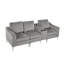 Convertible Sectional Corduroy  Sofa with Cupholders, USB,Three-seater-1716844597