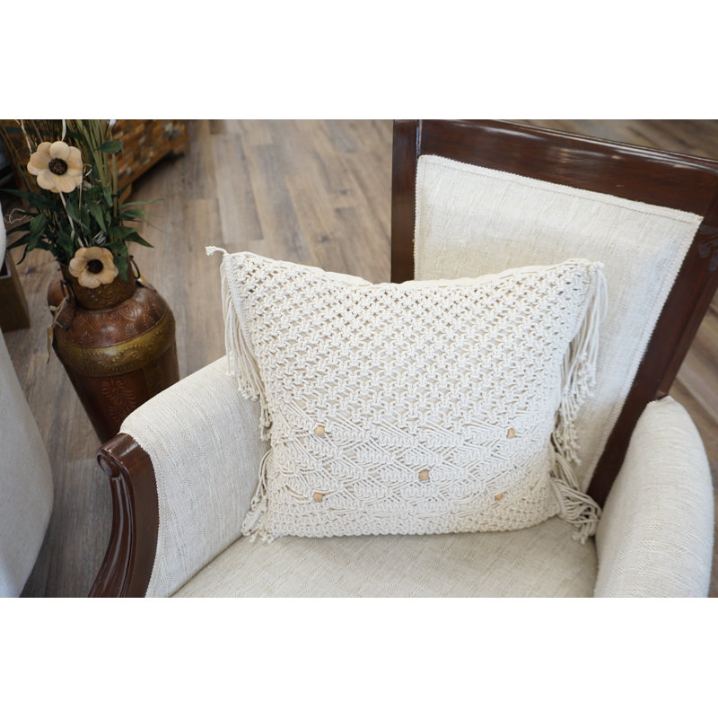 Cotton Blend Throw Pillow