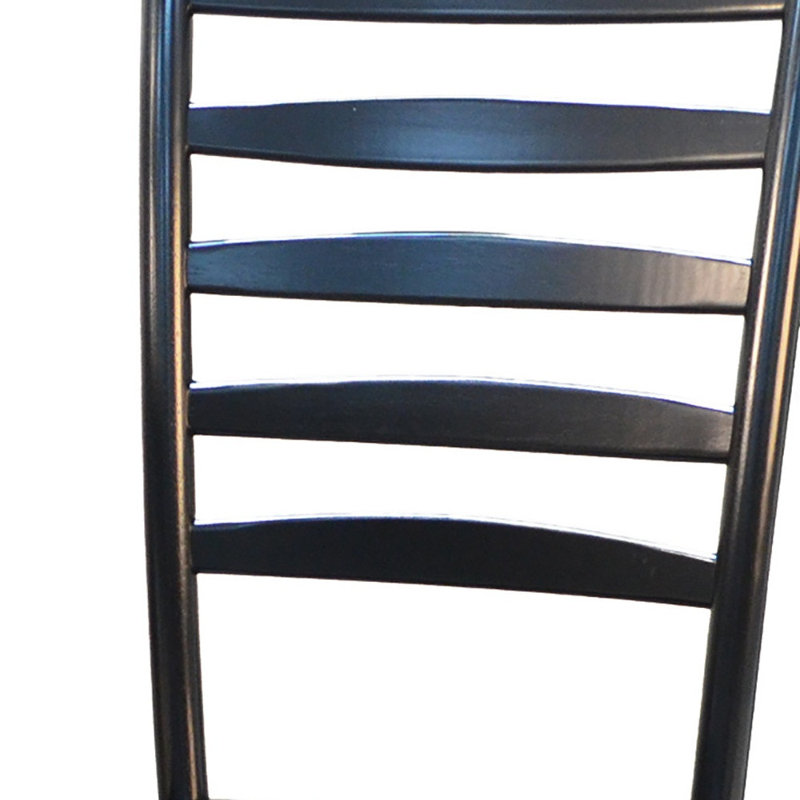 Chaise d'appoint en bois noir, Noir