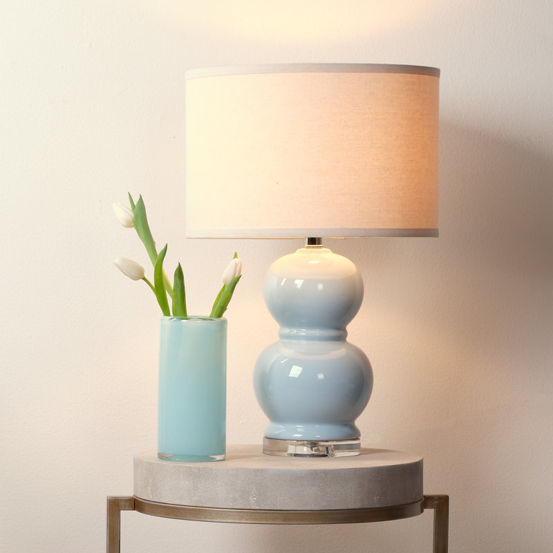 Glass Table Lamp, Blue