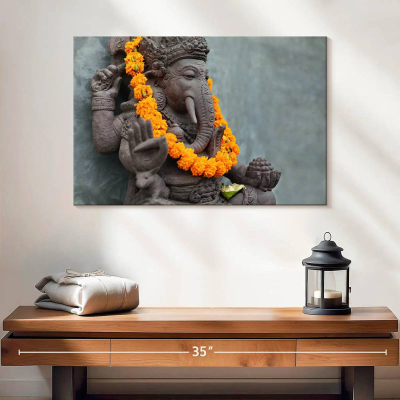 Adella Ganesha Statue, 16" H x 24" W