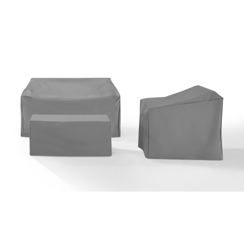 Ensemble de conversation 3 pièces, Gris, H 30 po x l 58 po x P 36,5 po