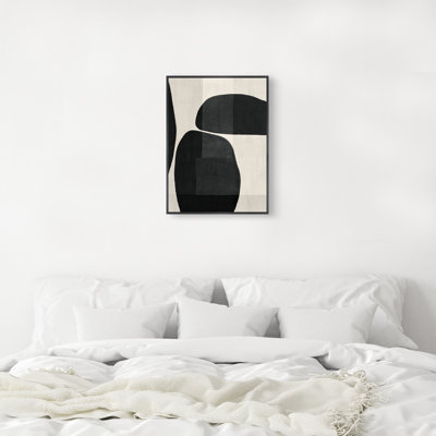 «Balancing Act IV» par Bobby Berk, peinture sur toile à cadre flottant