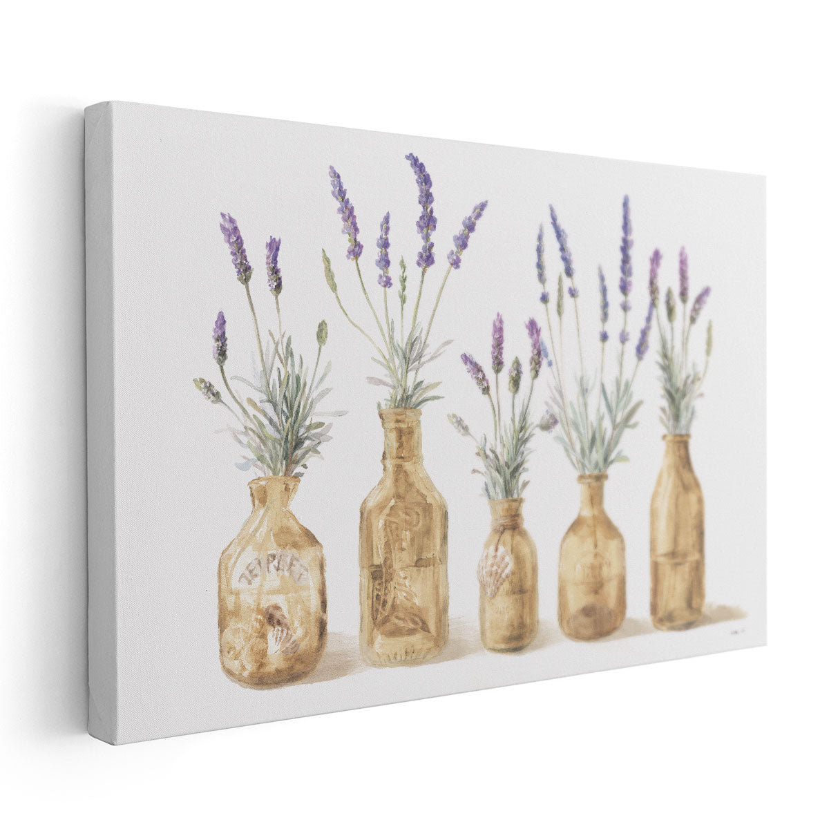 Ophelia & Co. Lavender in Amber Glass - Canvas Print Wall Art | Wayfair