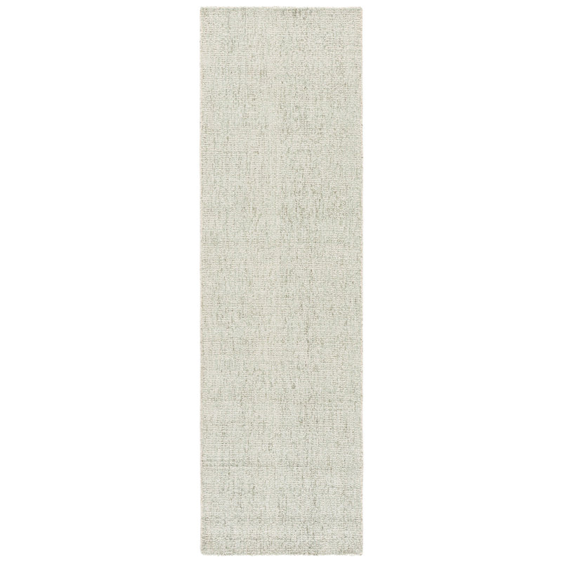 Abstract Hand Tufted Wool; Cotton Solid Color Indoor Rug, 2'-3" x 8'-0" Runner