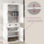Armoire de rangement pour garde-manger autoportante de 71 pouces avec 4 portes, un tiroir et 2 tablettes réglables pour une organisation et un attrait esthétiques améliorés-1405522209