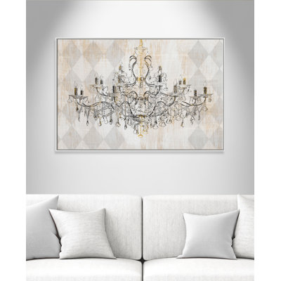«Harlequin Chandelier - Floater Frame», reproduction d'art sur toile