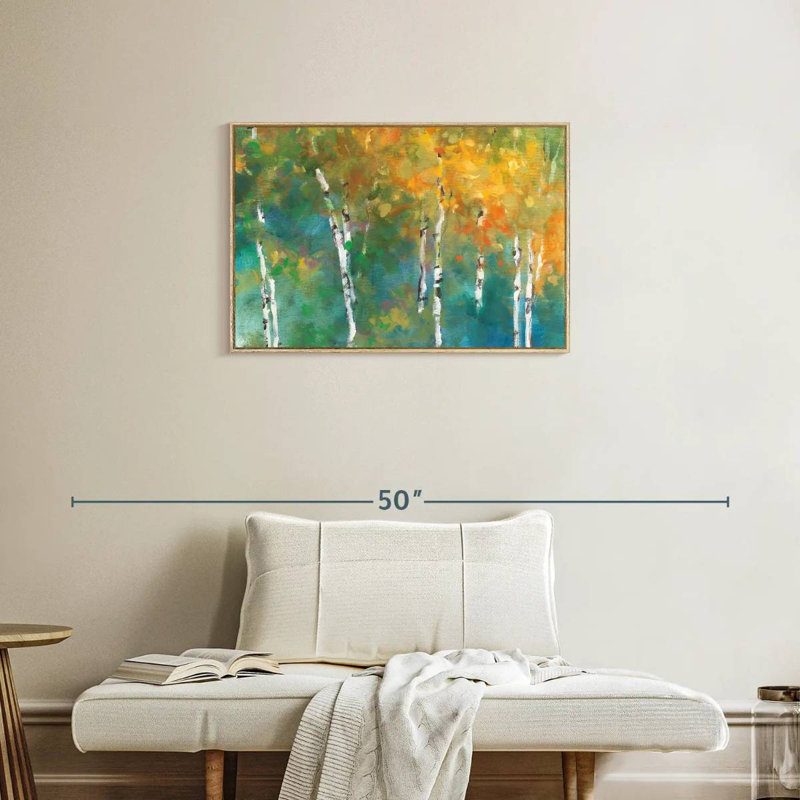 Confettis II, Cadre flottant en bois naturel, 31 po x 21 po