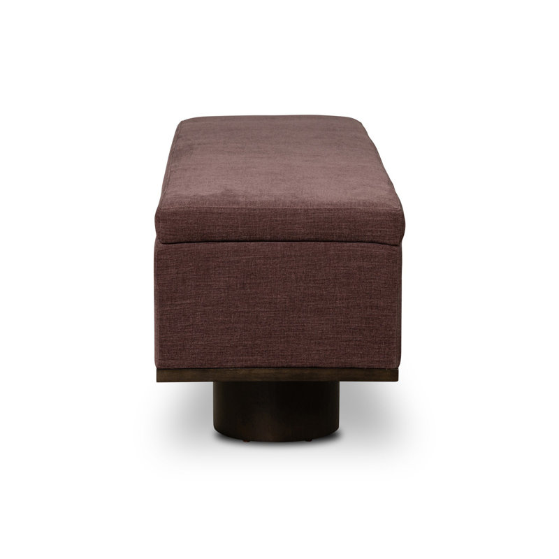 Navi Upholstered Storage Bench, Laughlin Plum