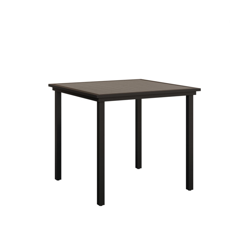 Table de bar berlinoise berlinoise Vida, Bois flottant gris, Noir mat