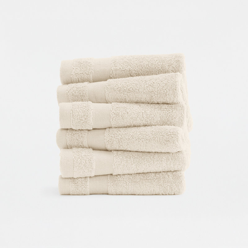 Ensemble de débarbouillettes 100% coton Essential, Ivory
