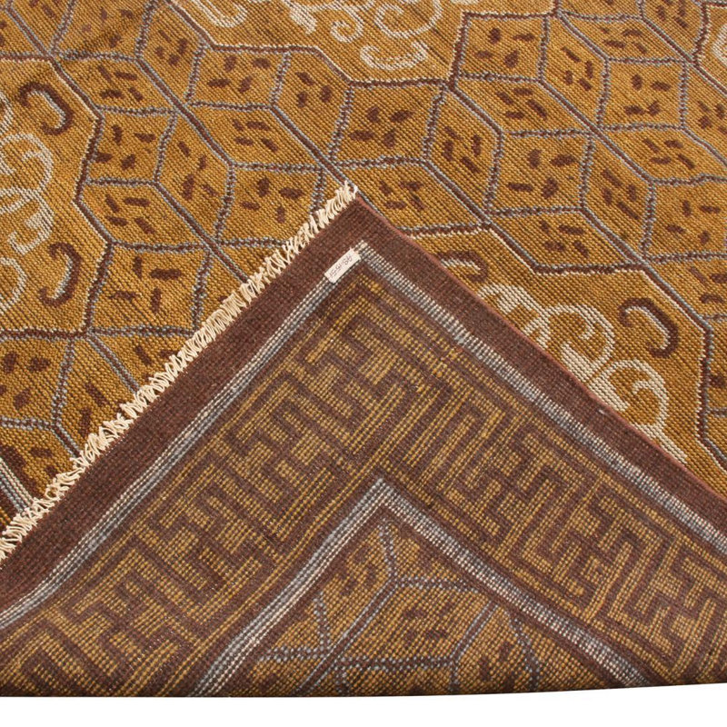 Burano Handmade Kilim Wool Geometric Area Rug, Rectangle 4' x 5'