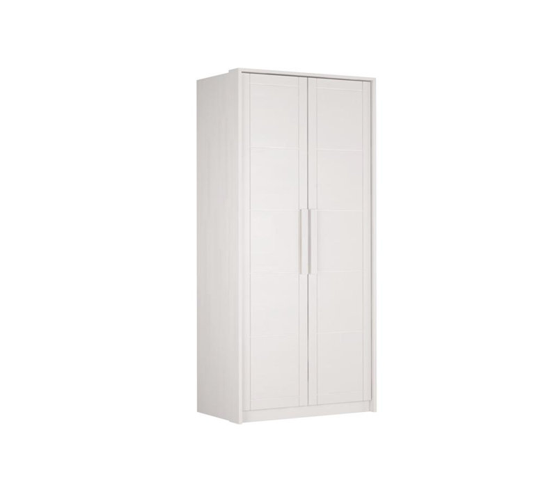 Finland 2 Door Solid Wood Wardrobe, White