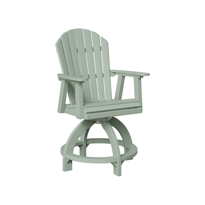 Berlin Gardens Comfo Back Swivel Counter Chair, Seafoam
