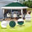 Quick One-Bubble Pop Up Outdoor Canopy Tent - 12x12ft Gazebo with Mosquito Netting, 4 Sandbags, Waterproof & Adjustable Height Shelter for Backyard, Patio, Party, BBQ - Dark Green-125043209