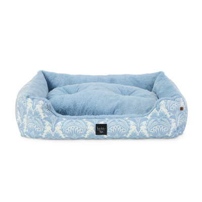 NICOLE MILLER NEW YORK PET Mod Damask Plushy Bolster Cozy & Calming Pet Bed for Dogs