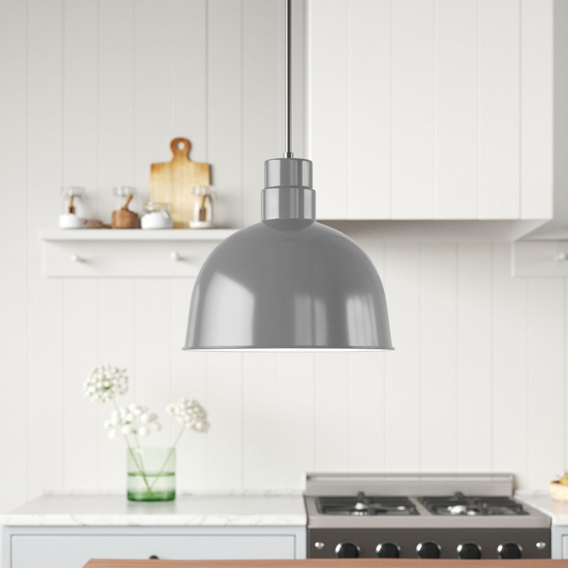 Helena 1 - Light Single Pendant, Navy Blue, 11.5" H x 12" W x 12" D