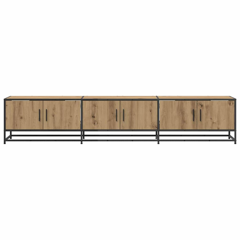 TV Cabinet Engineered Wood, 41cm H x 210cm L x 35cm W, Artisan Oak