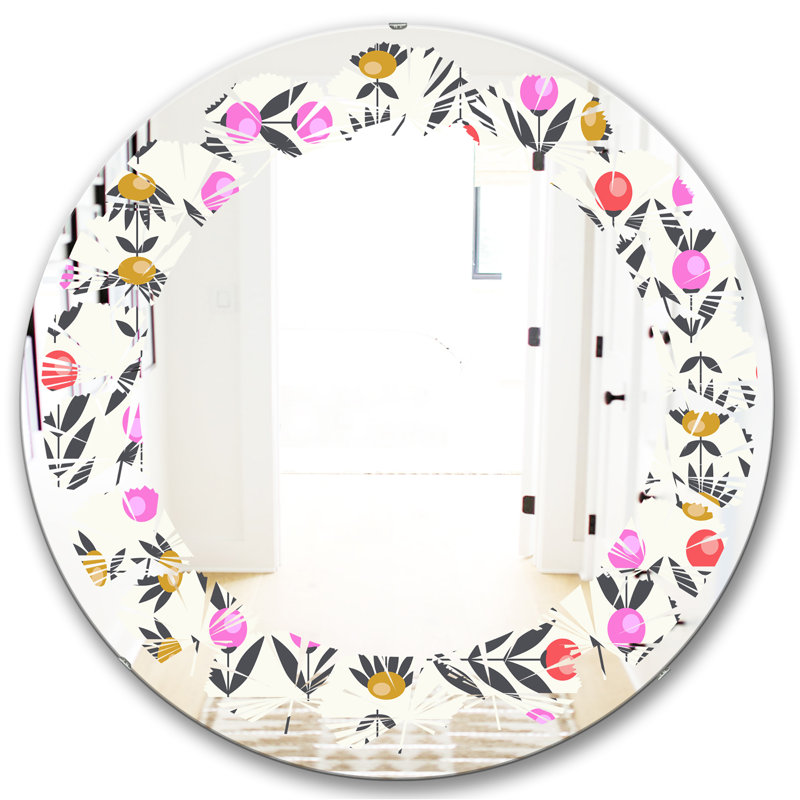 Miroir mural Leaves Floral Design, H 31,5 po x l po