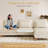 Modern 100" Corduroy Armless Modular Sofa With A Chaise Longue-19738095