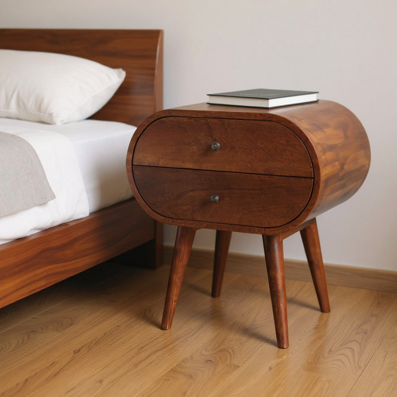 21.65'' W Solid Wood Nightstand