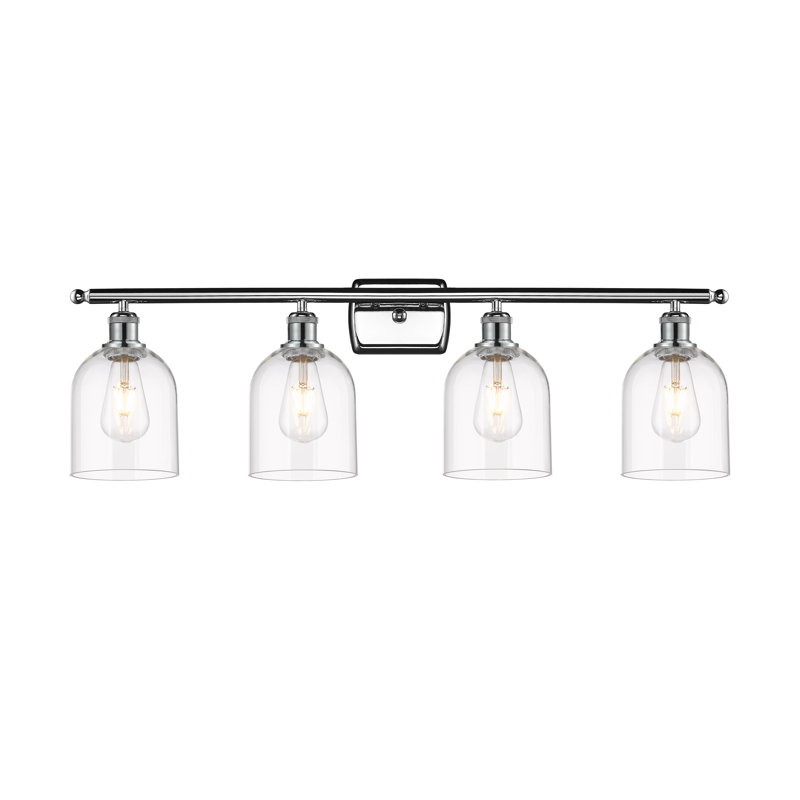 Anacaren 4 - Light Dimmable Vanity Light, Polished Chrome, Clear
