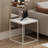Elegant Scandinavian Side Table, White, 20.5 x 19.7 x 19.7 inches | 100% Melamine Coated Particle Board, Thickness: 0.7 inches | Sturdy Metal Frame | Modern Design, Perfect for Living Room & Bedroom Decor-564991859
