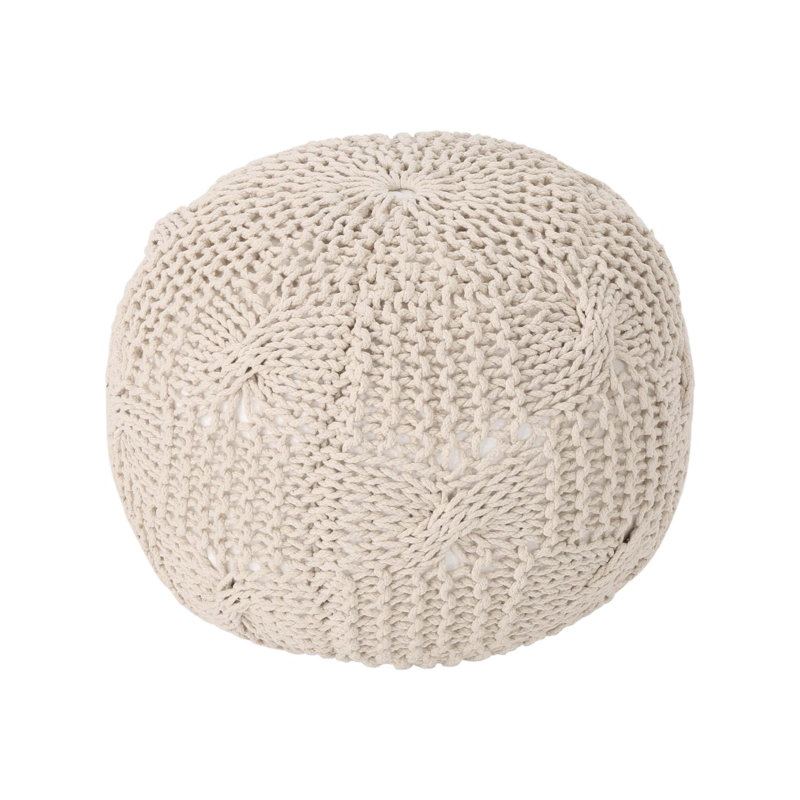 Pouf rond en coton bordeaux Bordeaux, assise douce et polyvalente pour le confort et le style dans n'importe quelle pièce