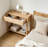 39.4'' Fluted Console Table with Drawers, Narrow Entryway Table with Storage Shelf-1995411078