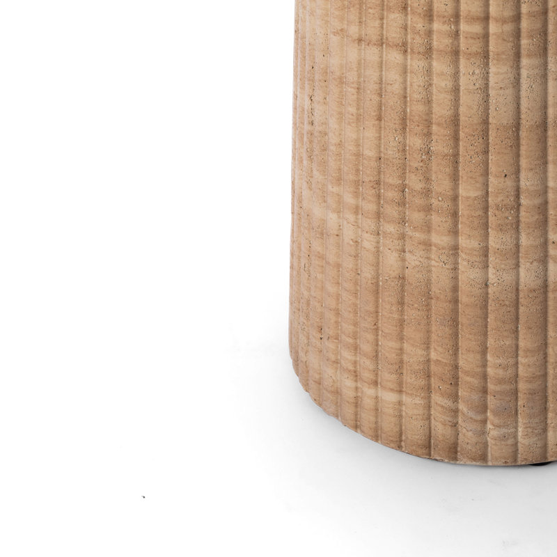 Table de bar Tithi Faux Travertine, Faux Travertine